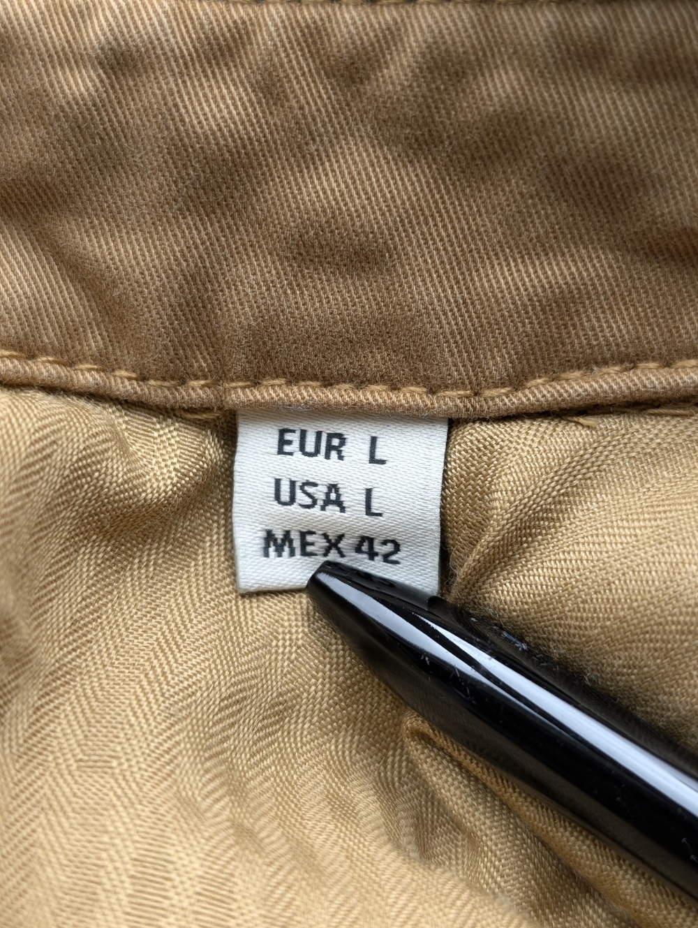 Denim & Flower Brown Bomber Jacket Zip Up Size L Utility Casual Elastic Hem - Picture 8 of 14